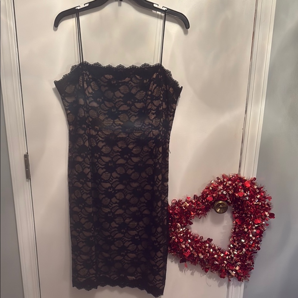 Jones New York Black Spaghetti Strap Slip Dress